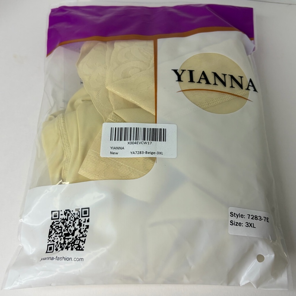 Yianna Full Body Shapewear Bodysuit Beige‎ 3XL Waist Trainer Compression